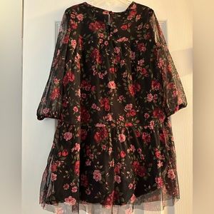 Old Navy Girls Black & Multicolored Dress Size 6/7